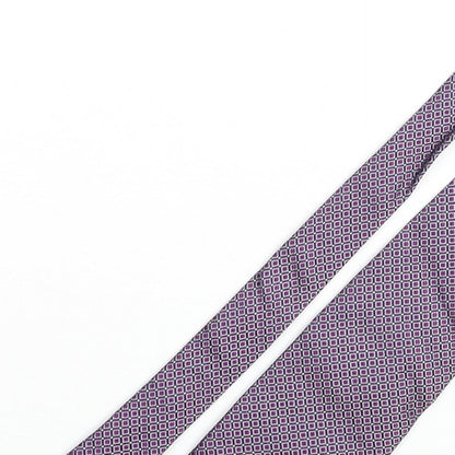 Racing Green Mens Multicoloured Plaids & Checks Silk Pointed Tie One Size