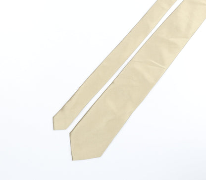 Milan Mens Gold Silk Pointed Tie One Size