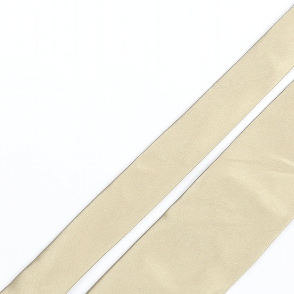 Milan Mens Gold Silk Pointed Tie One Size