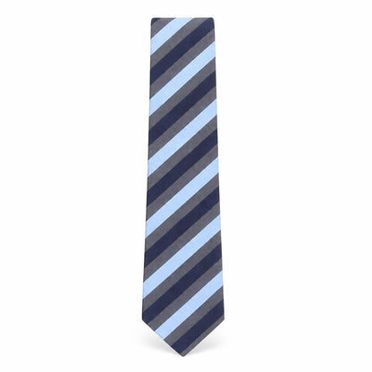 Mens Michaelis Blue Striped  Pointed Tie