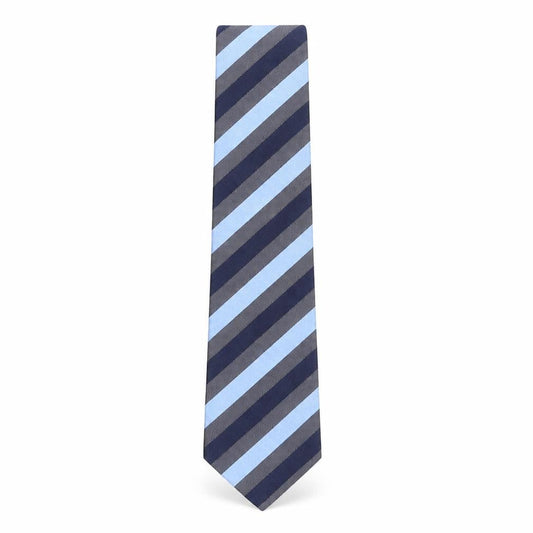 Mens Michaelis Blue Striped  Pointed Tie