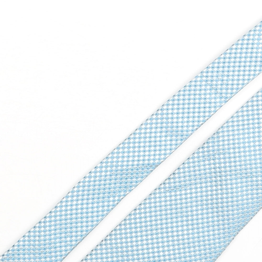 Marks and Spencer Mens Blue Plaids & Checks Silk Pointed Tie One Size