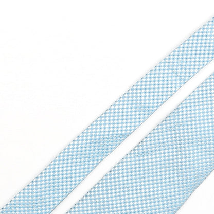 Marks and Spencer Mens Blue Plaids & Checks Silk Pointed Tie One Size