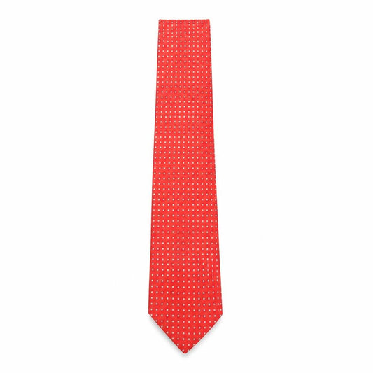 Axe Mod Mens Red Polka Dot Silk Pointed Tie One Size