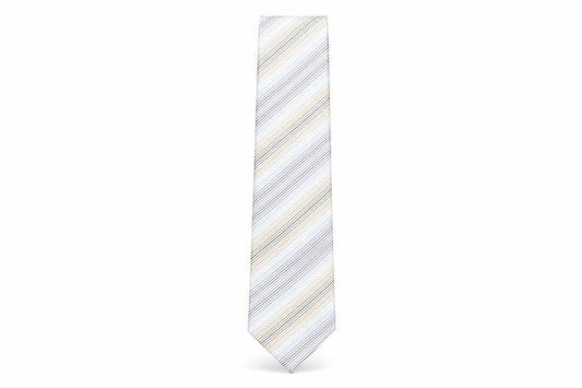 Amanda Christensen Mens Multicoloured Striped Silk Pointed Tie One Size