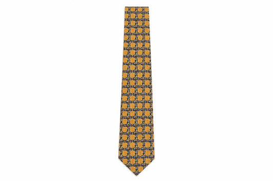 Mens Michaelis Multicoloured Geometric  Pointed Tie