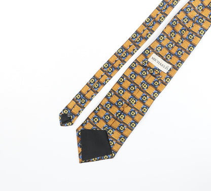 Michaelis Mens Multicoloured Geometric Polyester Pointed Tie One Size