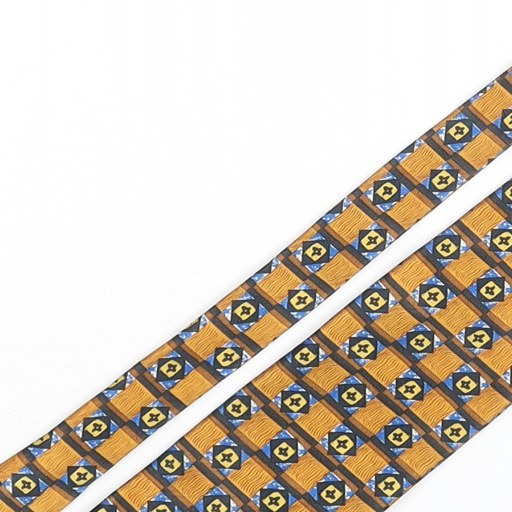Michaelis Mens Multicoloured Geometric Polyester Pointed Tie One Size