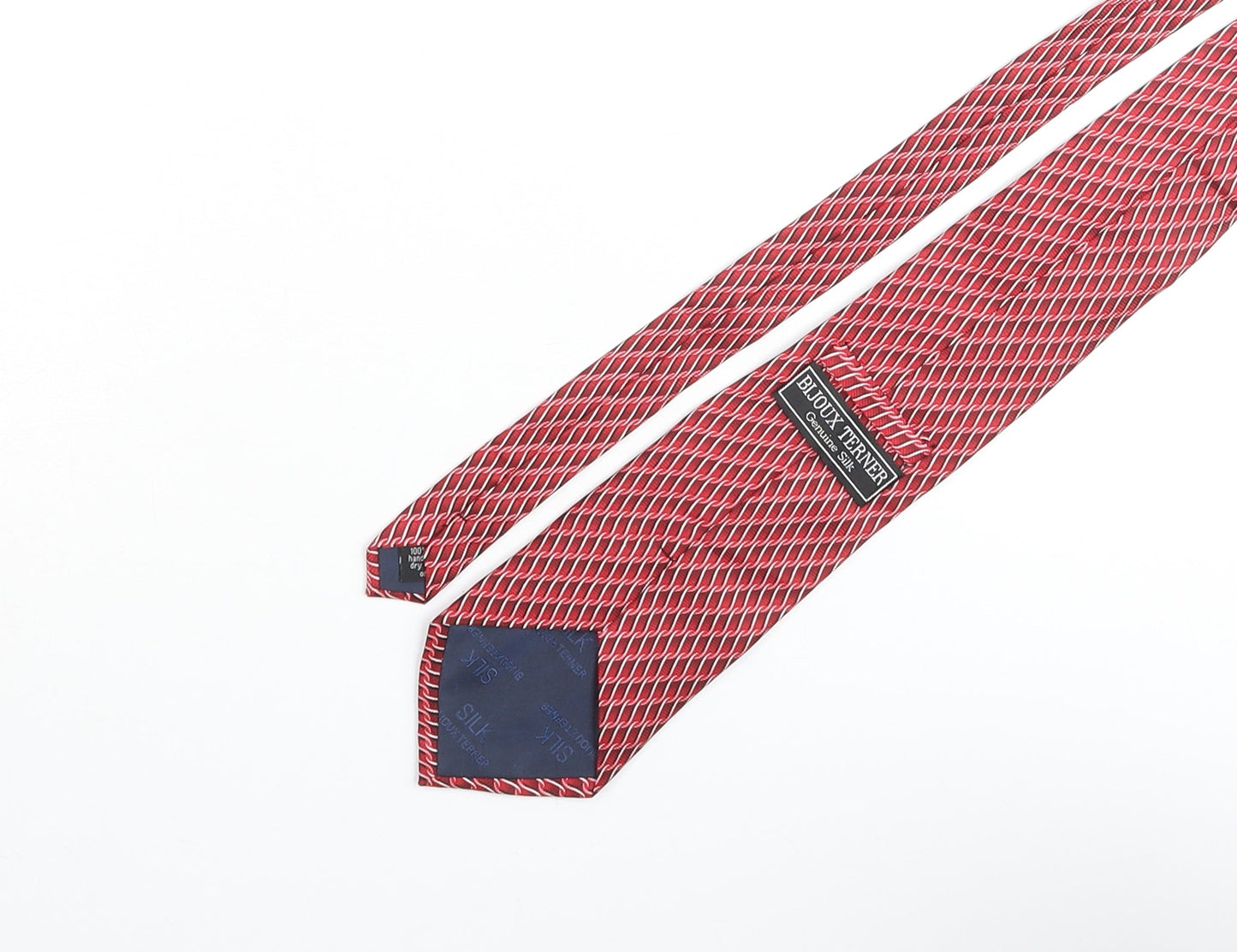 Mens Bijoux Terner Red Geometric  Pointed Tie