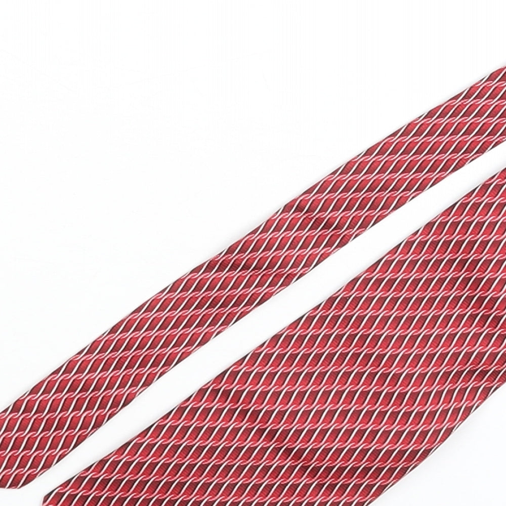 Mens Bijoux Terner Red Geometric  Pointed Tie