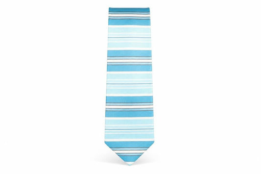 Hilditch & Key Mens Blue Striped Polyester Pointed Tie One Size