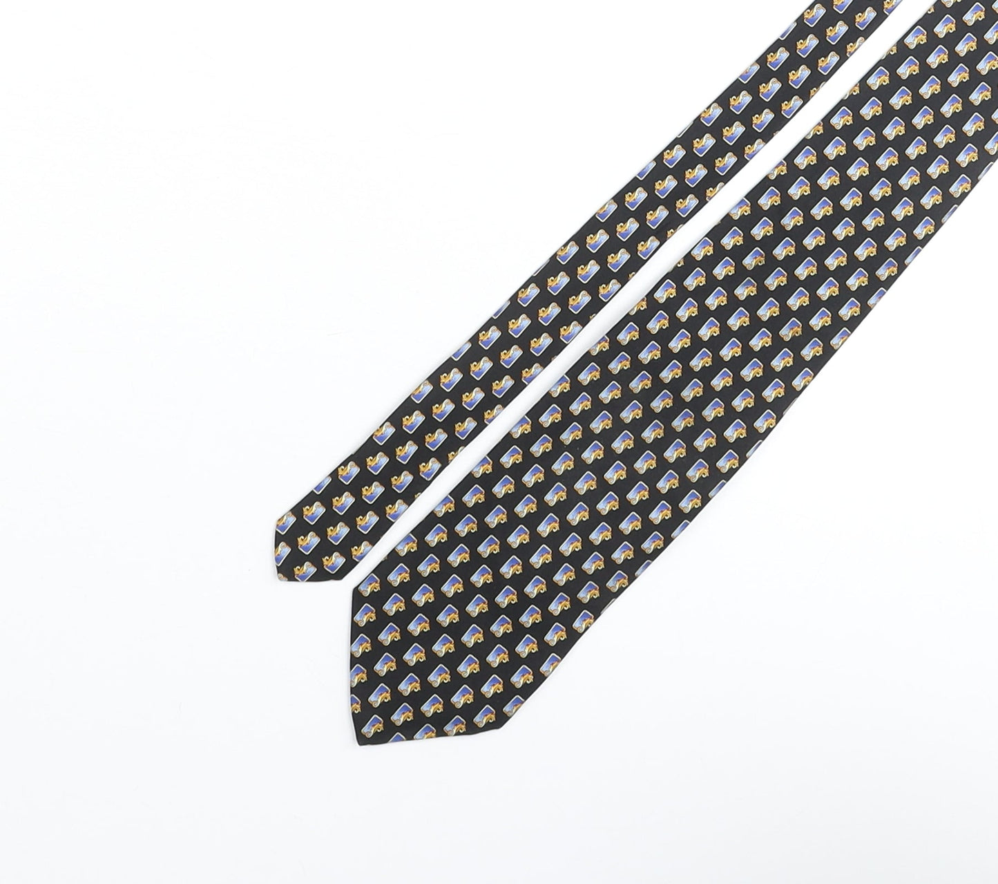 Mens Benjamin James Multicoloured Geometric  Pointed Tie