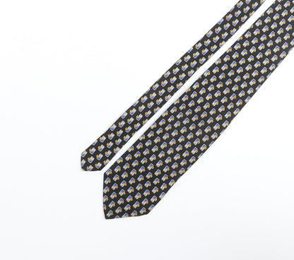 Mens Benjamin James Multicoloured Geometric  Pointed Tie