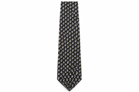 Mens Benjamin James Multicoloured Geometric  Pointed Tie