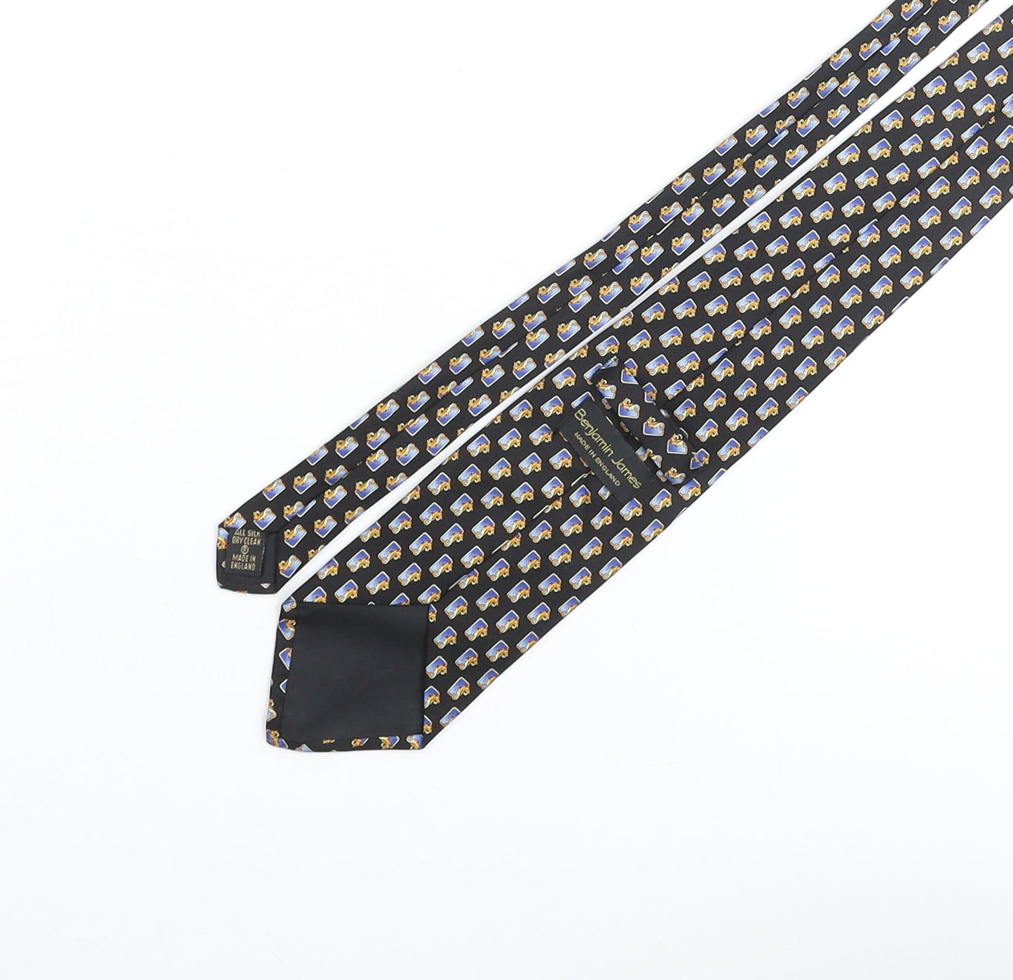 Mens Benjamin James Multicoloured Geometric  Pointed Tie