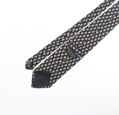 Mens Benjamin James Multicoloured Geometric  Pointed Tie