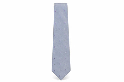 Mens Tom English Blue Geometric  Pointed Tie