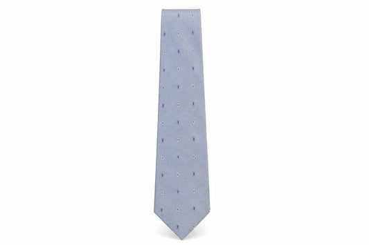 Mens Tom English Blue Geometric  Pointed Tie