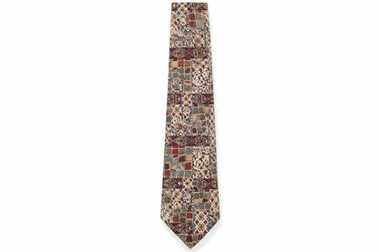 Henley & Finch Mens Multicoloured Geometric Polyester Pointed Tie One Size