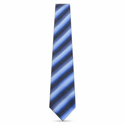 Mens Simon Carter Blue Striped  Pointed Tie