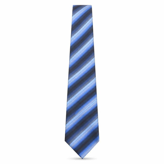 Mens Simon Carter Blue Striped  Pointed Tie