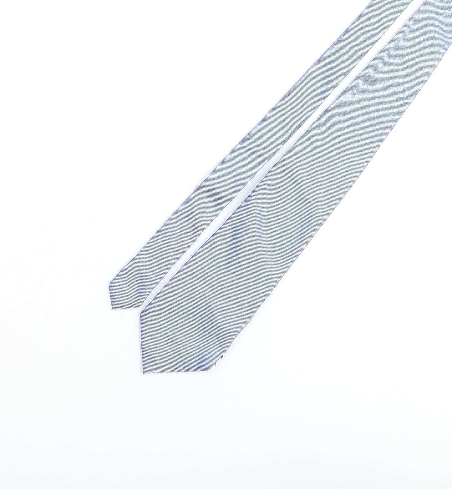 Michaelis Mens Blue Striped Silk Pointed Tie One Size