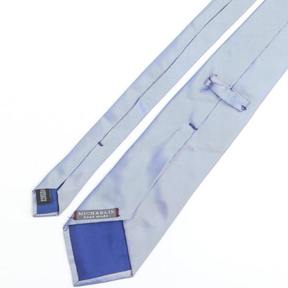 Michaelis Mens Blue Striped Silk Pointed Tie One Size