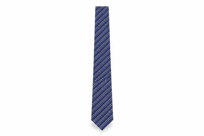 Mens Lloyd Attree & Smith Blue Geometric  Pointed Tie