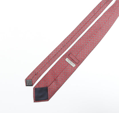 Tie Rack Mens Multicoloured Geometric Silk Pointed Tie One Size