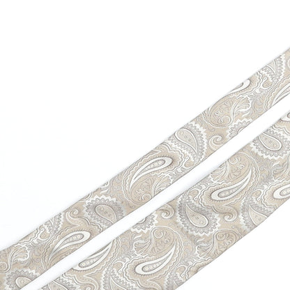 Mens Alexandre Beige Paisley  Pointed Tie