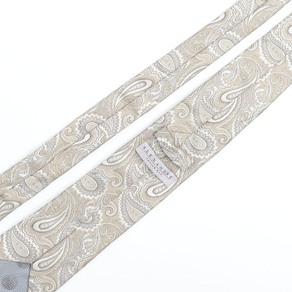 Mens Alexandre Beige Paisley  Pointed Tie