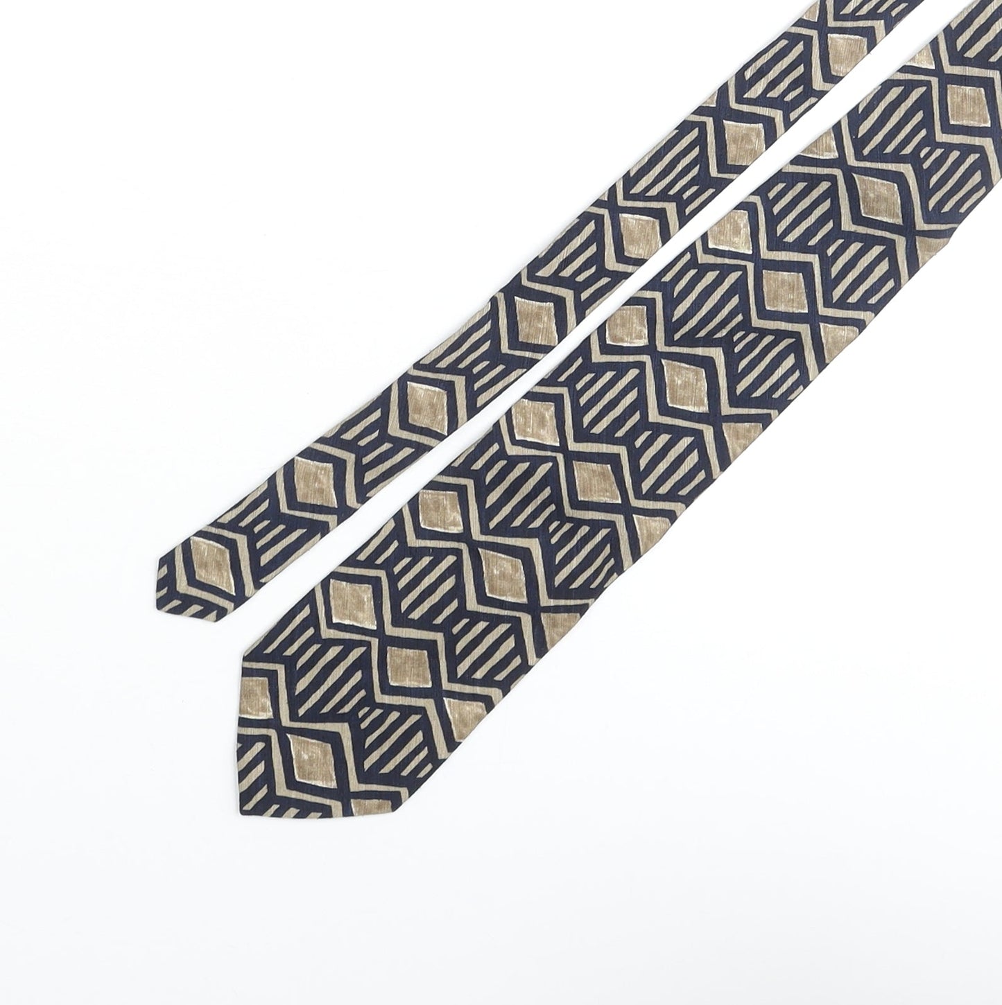 Carlo Di Lucio Mens Multicoloured Geometric Silk Pointed Tie One Size