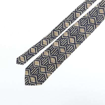 Carlo Di Lucio Mens Multicoloured Geometric Silk Pointed Tie One Size