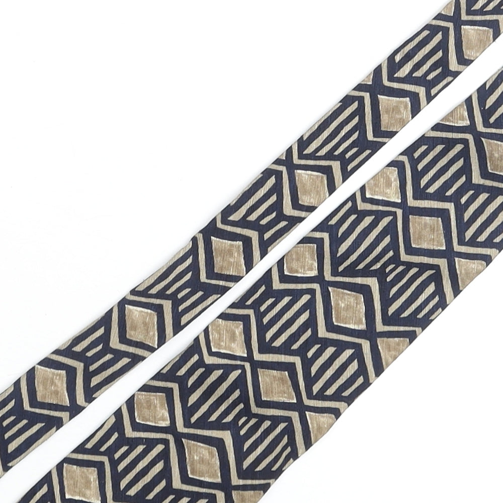 Carlo Di Lucio Mens Multicoloured Geometric Silk Pointed Tie One Size