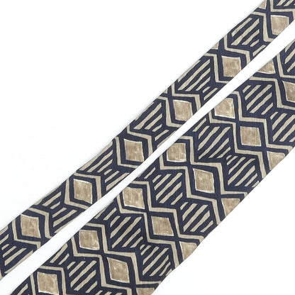 Carlo Di Lucio Mens Multicoloured Geometric Silk Pointed Tie One Size