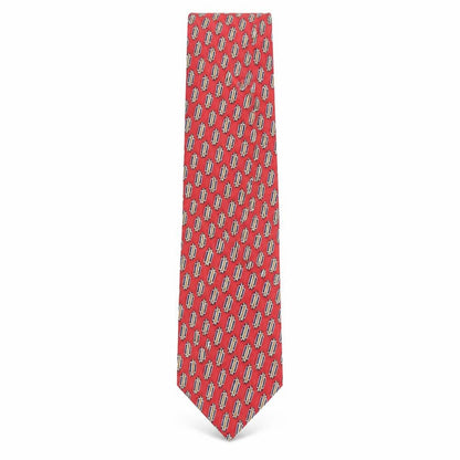 J.Z Richards Mens Red Geometric Silk Pointed Tie One Size