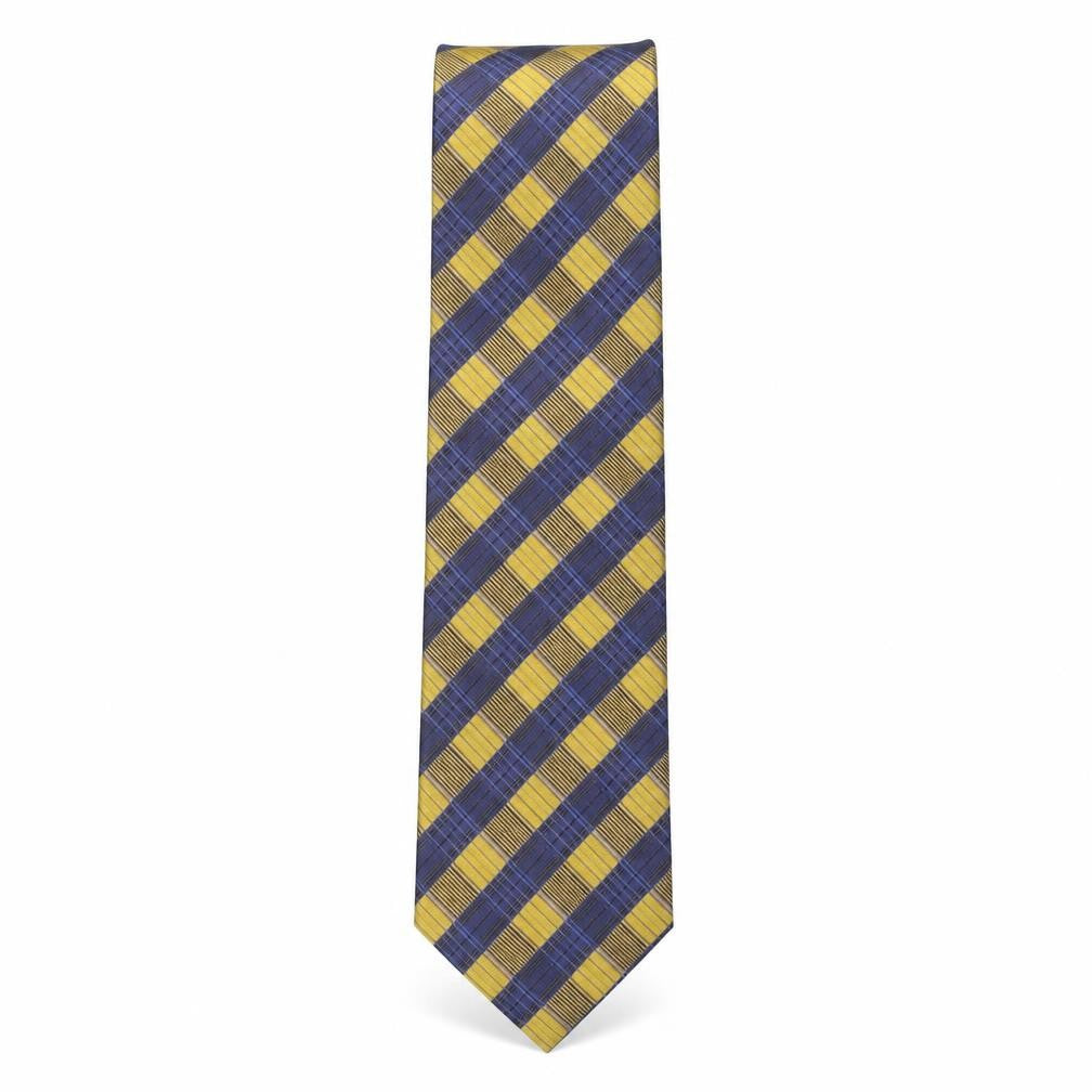 Mens Cezan Multicoloured Plaids & Checks  Pointed Tie