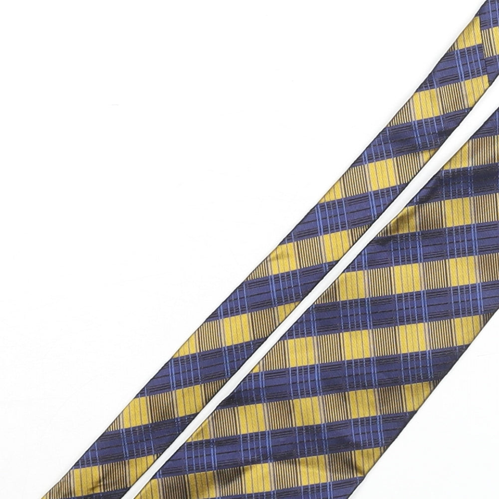 Mens Cezan Multicoloured Plaids & Checks  Pointed Tie