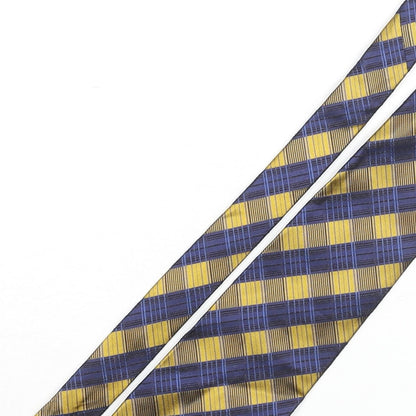 Mens Cezan Multicoloured Plaids & Checks  Pointed Tie