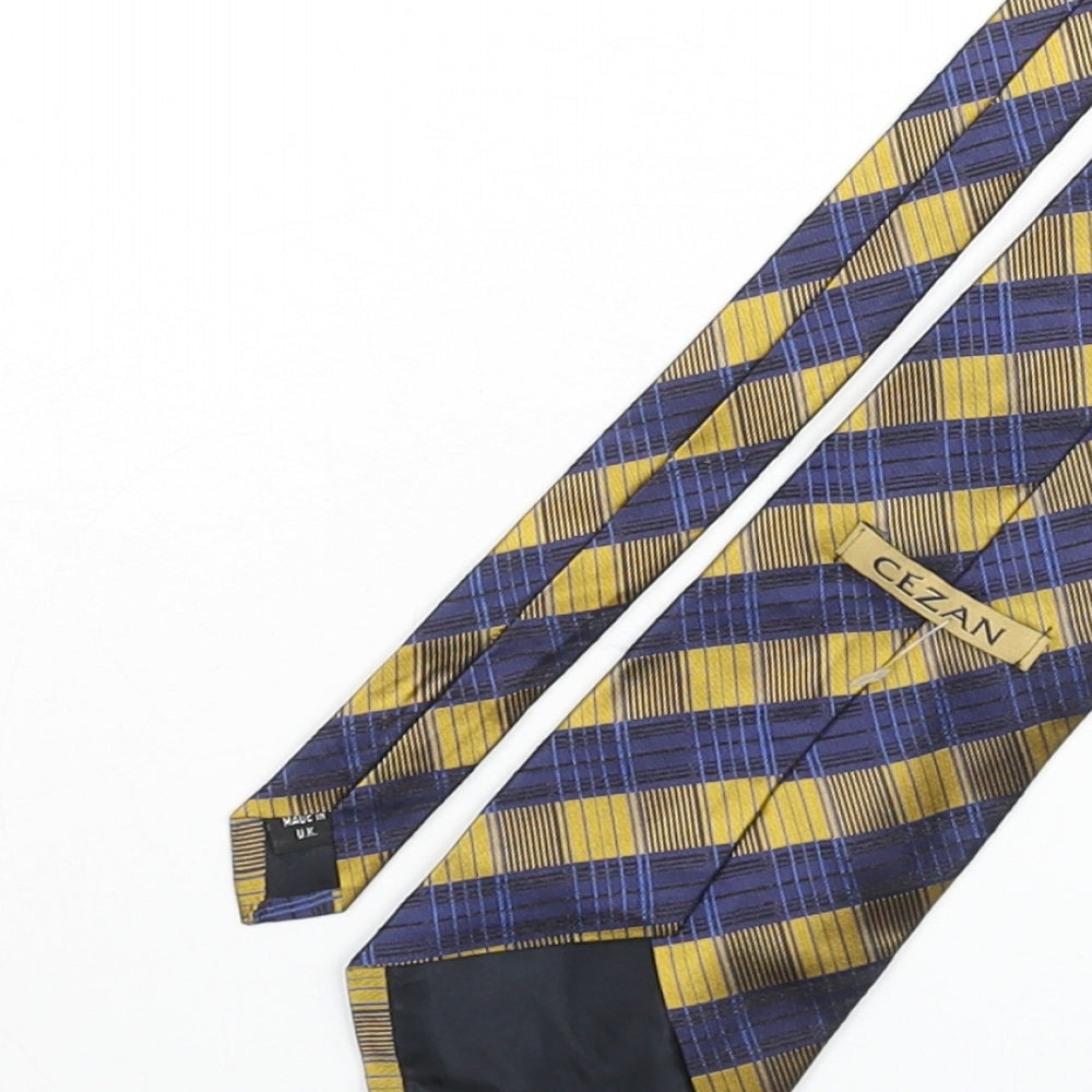 Mens Cezan Multicoloured Plaids & Checks  Pointed Tie