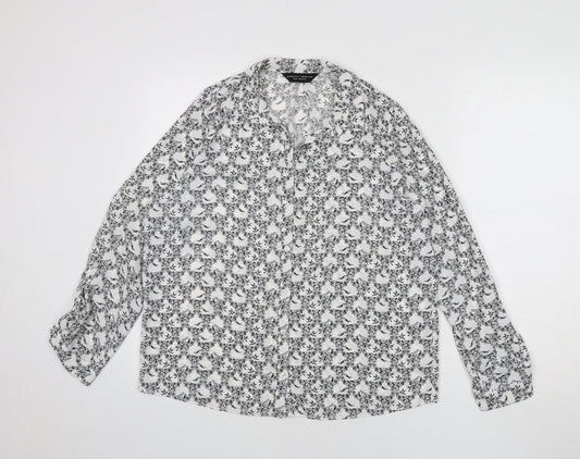Womens UK Size 12 Dorothy Perkins Multicoloured Basic Button-Up