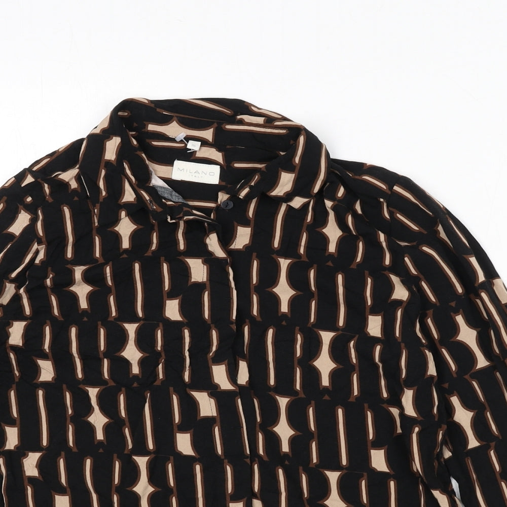 Womens UK Size 8 Milano Multicoloured Basic Button-Up
