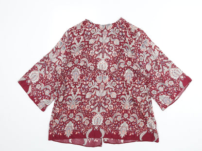 Womens UK Size 8 New Look Multicoloured Basic Blouse
