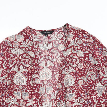 Womens UK Size 8 New Look Multicoloured Basic Blouse