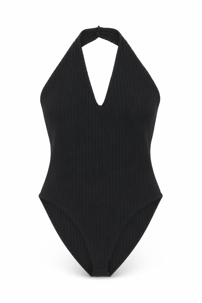 Womens UK Size 8 Nasty Gal One-Piece Black Bodysuit