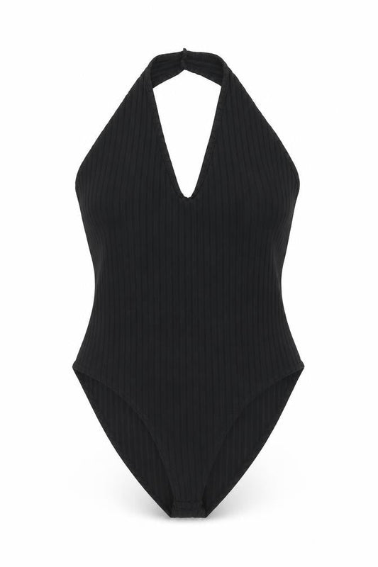 Womens UK Size 8 Nasty Gal One-Piece Black Bodysuit