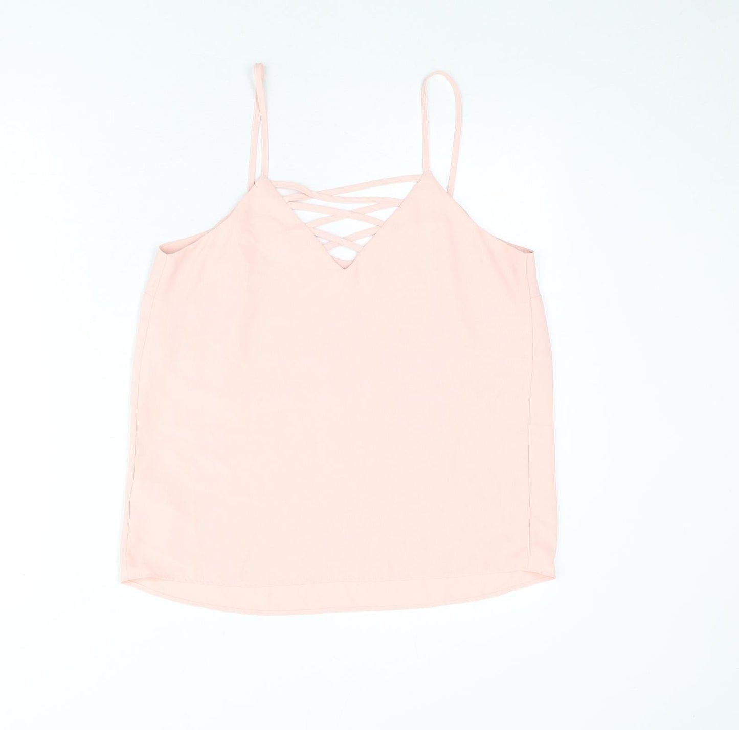 Womens UK Size 10 New Look Pink Camisole Tank