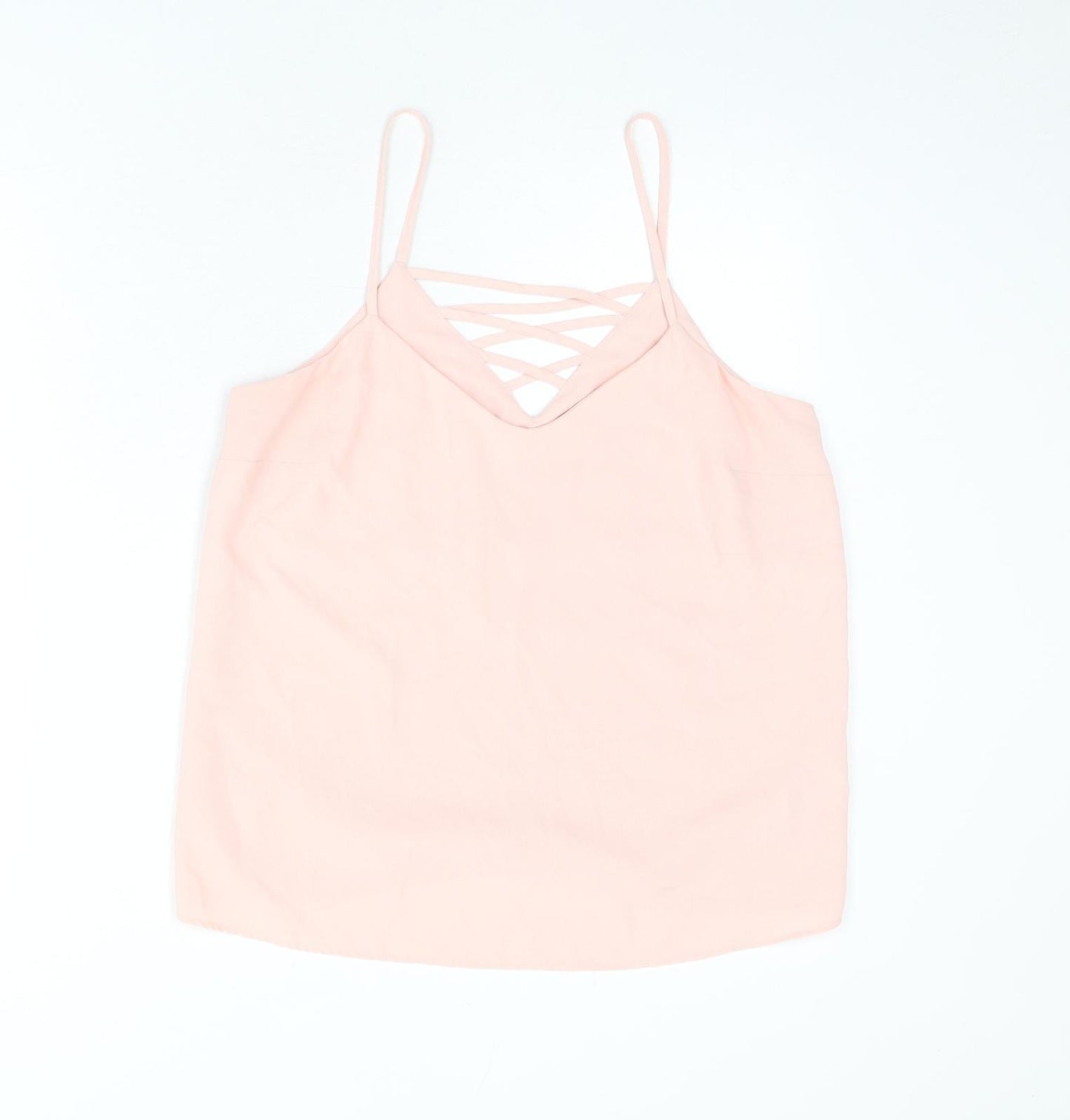 Womens UK Size 10 New Look Pink Camisole Tank