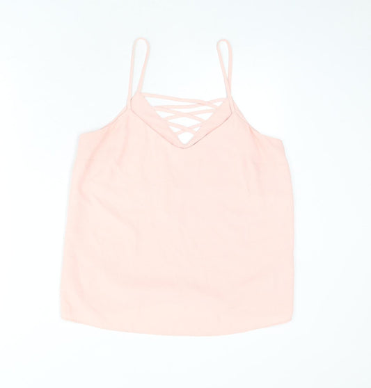 Womens UK Size 10 New Look Pink Camisole Tank