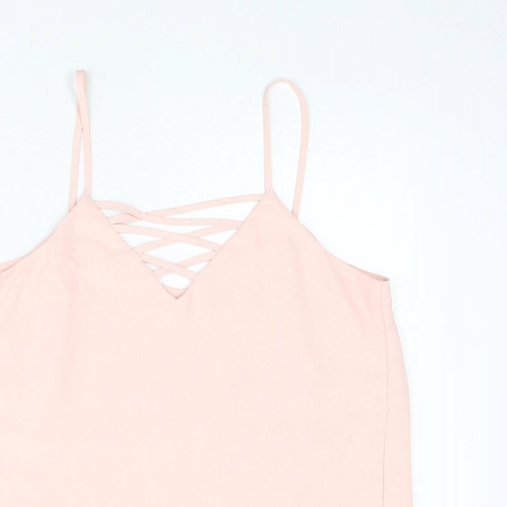 Womens UK Size 10 New Look Pink Camisole Tank